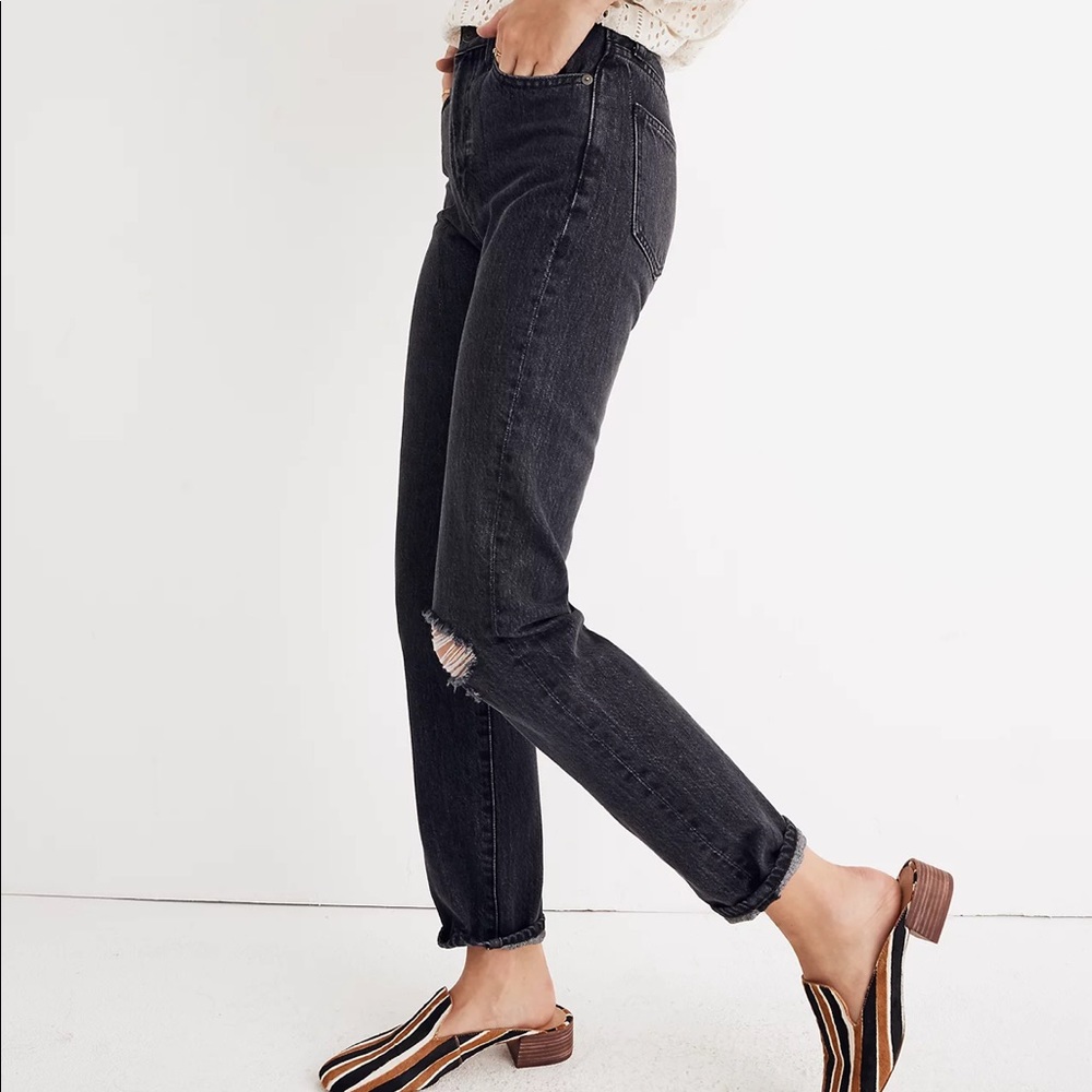 Madewell The  Perfect Vintage Jean in Roxstone Wash: Knee-Rip Size 26